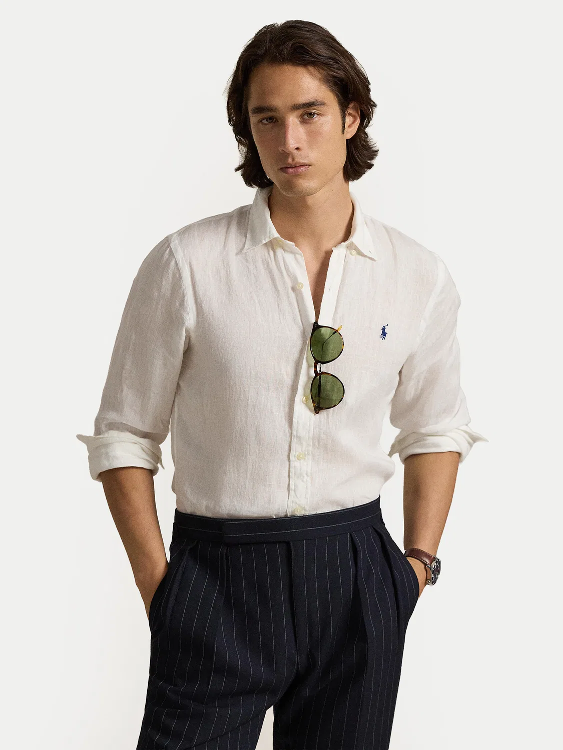 Мужская рубашка приталенного кроя Polo Ralph Lauren, белый