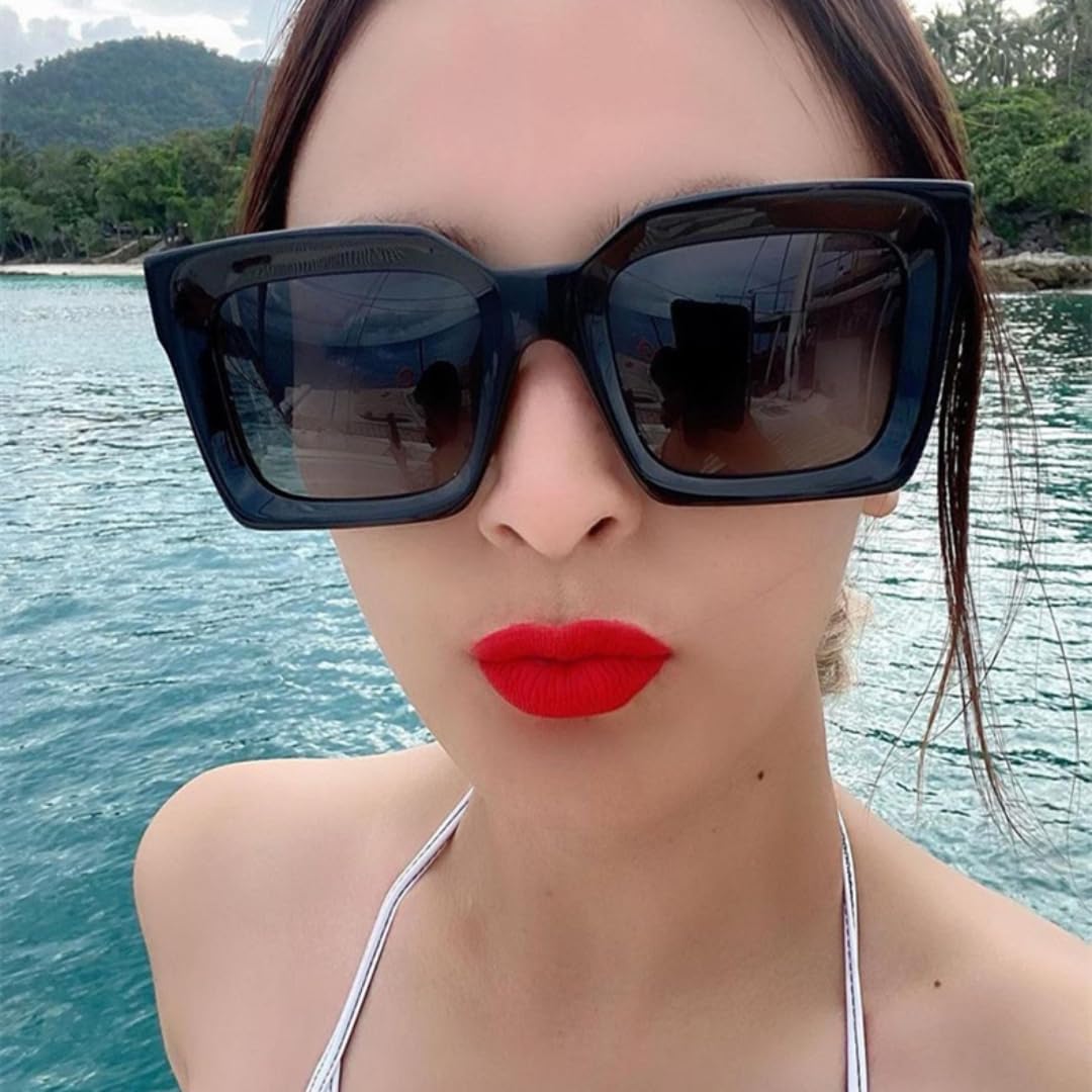 

Ретро-солнцезащитные очки «кошачий глаз» для женщин, модные квадратные очки для мужчин, защита от УФ-излучения UV400, женские солнцезащитные очки для ногтей UATXTAU, Champagne Tea