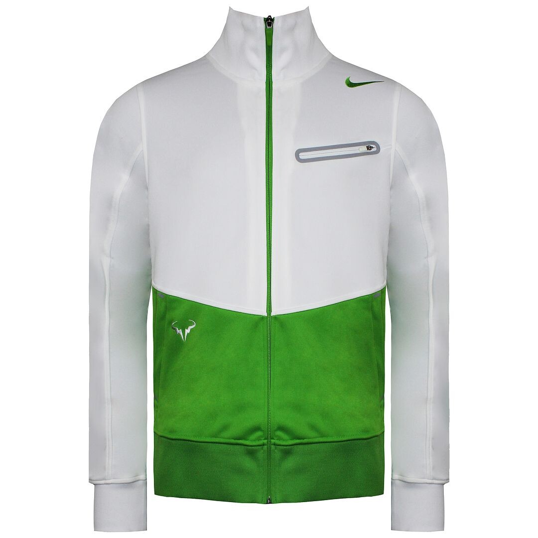 

Бело- тренировочная куртка с логотипом Nike, белый