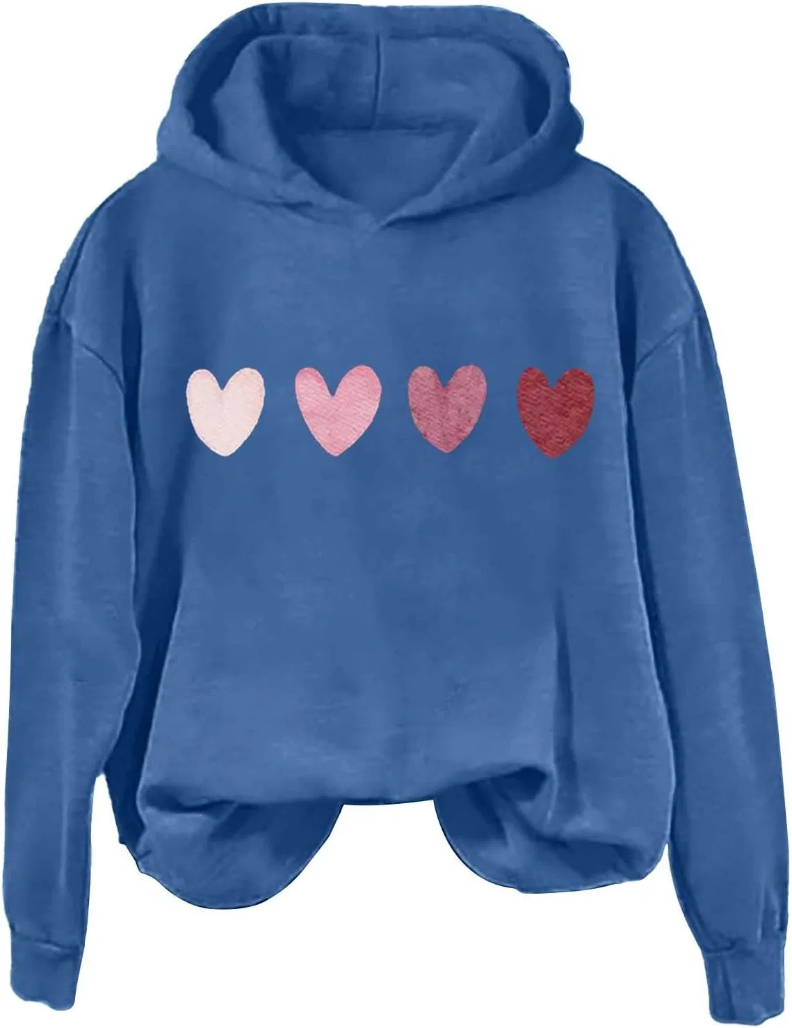 Женское худи с принтом Heart Sweatshirt, синий — фото 4