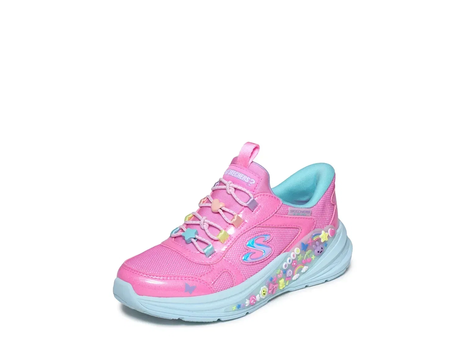 Кроссовки Slip-On с фиксацией, Hyper-Quest Charm Pop, Skechers, Medium Pink — фото 2