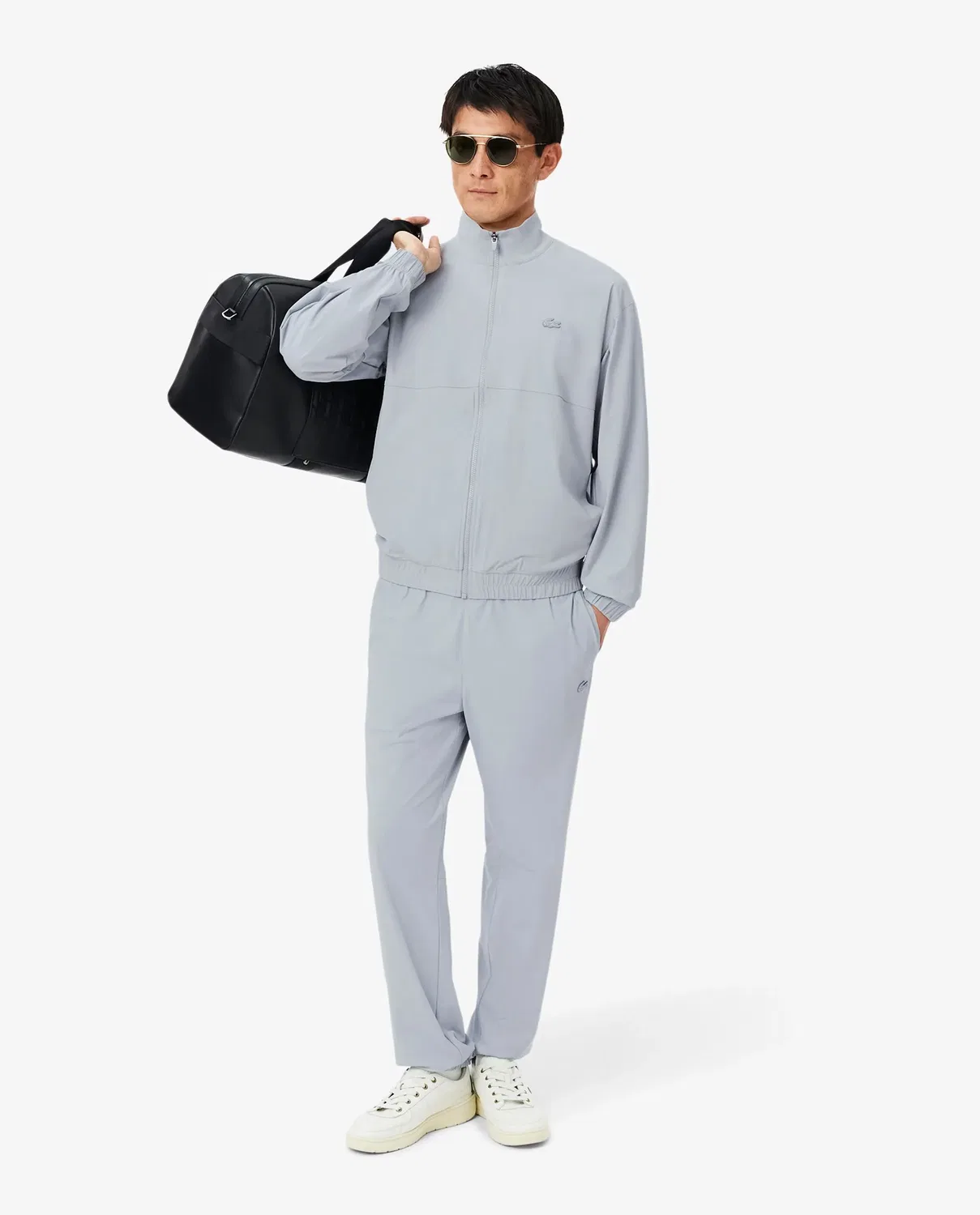 Спортивные штаны Lacoste мужские, эластичный пояс, Gris — фото 4