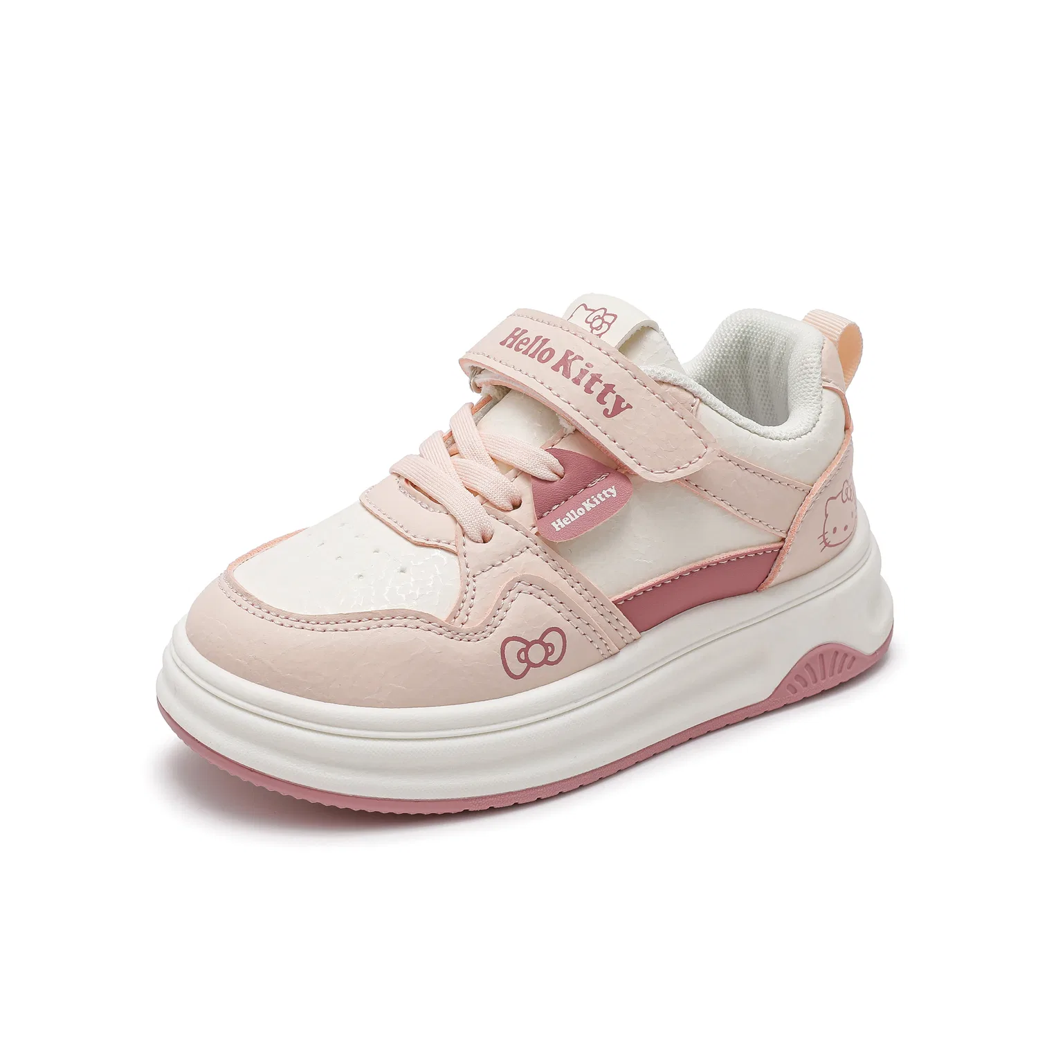Детские повседневные кроссовки с принтом Hello Kitty, Beige Pink, Sanrio — фото 4