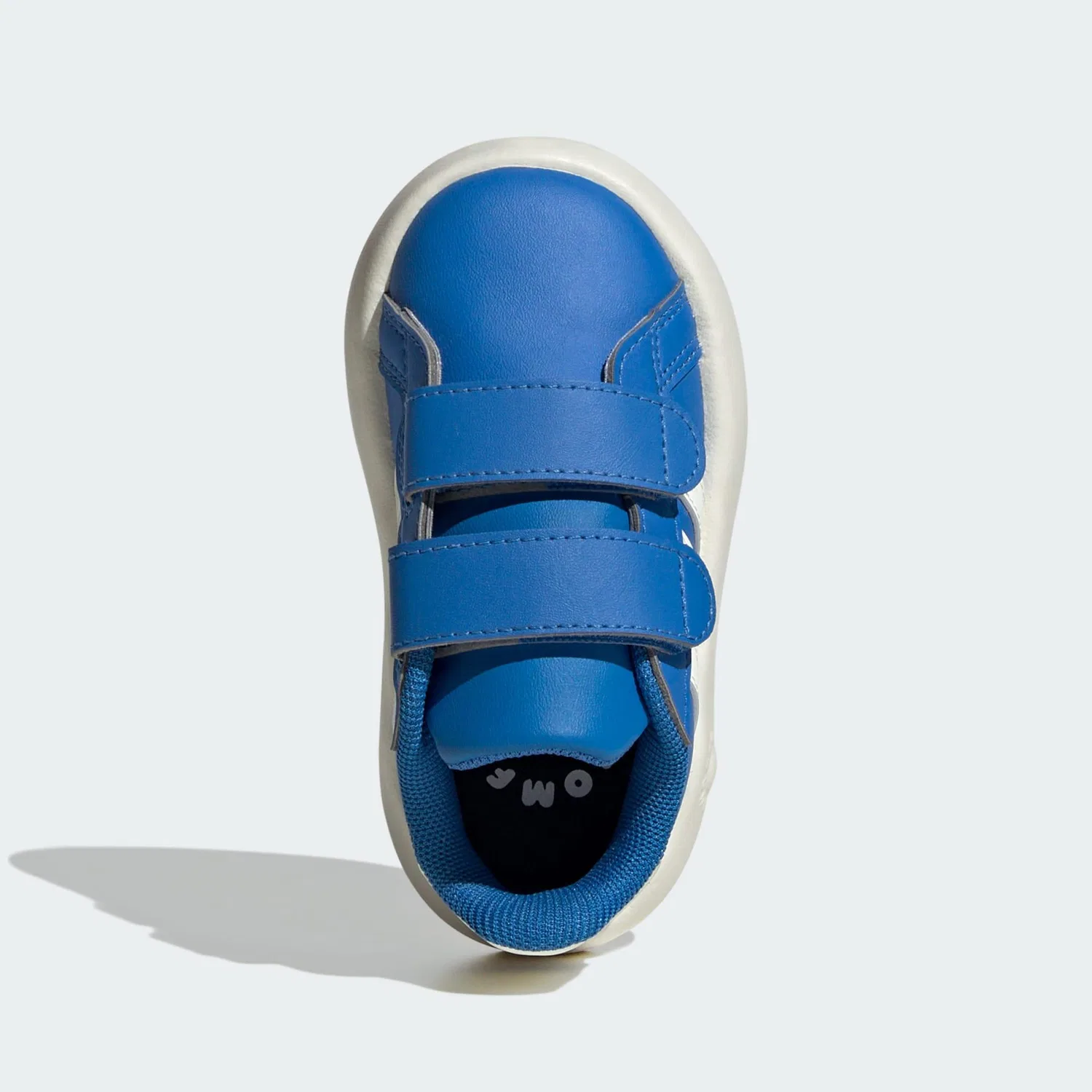 Детские кроссовки с липучками Grand Court 2.0 Kids Adidas, Konigsblau Naturweiß Beige — фото 2