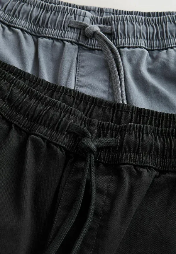 Шорты хлопковые 2 pack regular fit - garment dyed dock - shorts Next, navy, черный/темно-синий — фото 4