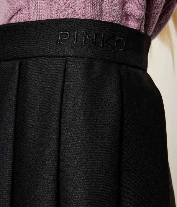 Детская юбка для девочек из полушерстяной ткани Pinko Up, черный — фото 4