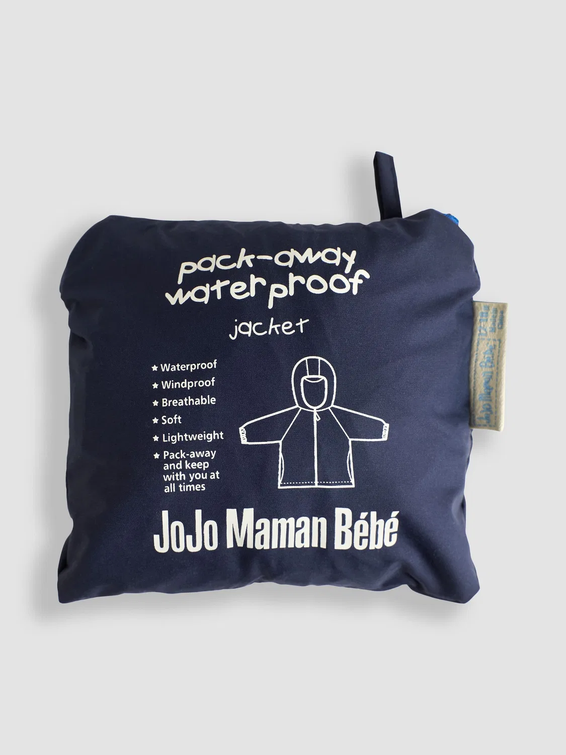 Дождевик Pack-Away Rain Jacket, JoJo Maman Bébé, Navy Cobalt — фото 3