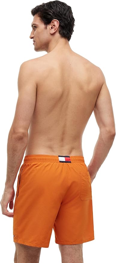 Плавательные шорты Tommy Hilfiger 7" with Drawstring Quick Dry, оранжевый — фото 4