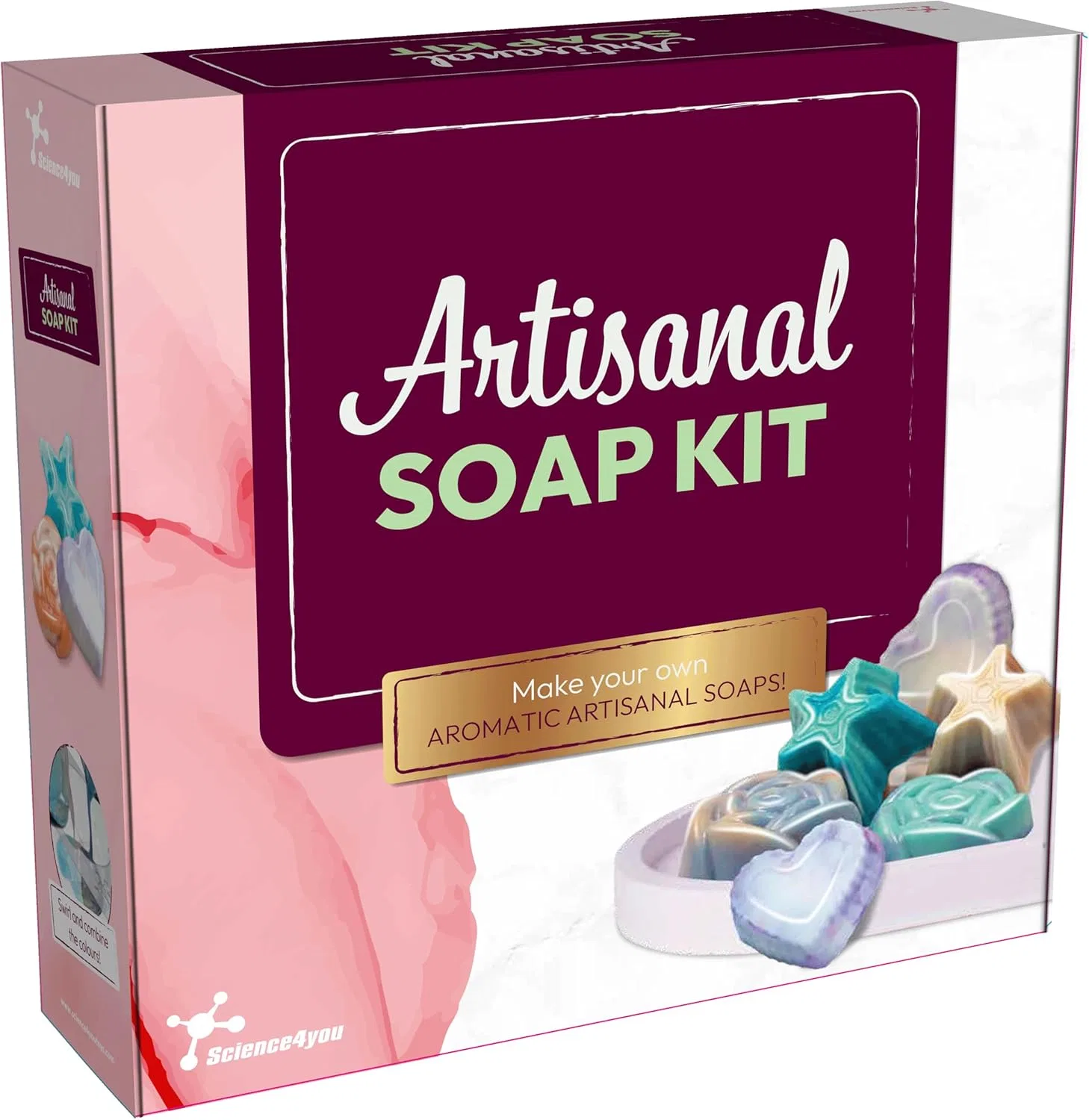 Набор для мыловарения 3 аромата, Science4you, Star Heart Rose