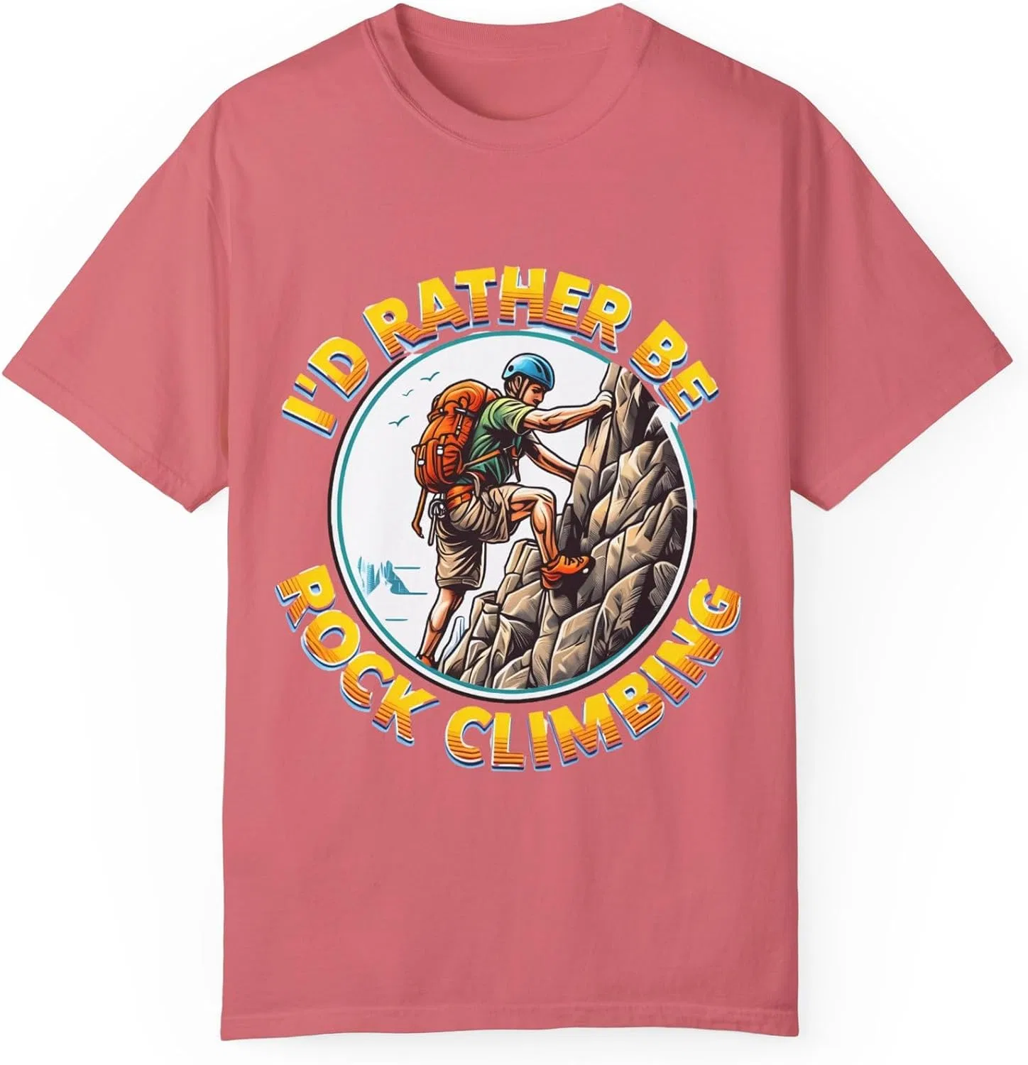 Футболка с принтом Rock Climbing Unisex Comfort Colors 1717, Watermelon