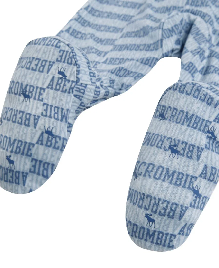 Детский комбинезон-слип с длинным рукавом, на молнии abercrombie kids, Moonlight Blue — фото 4