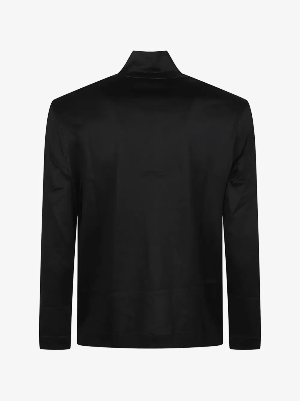 Футболка с логотипом и молнией на воротнике EMPORIO ARMANI, черный — фото 2