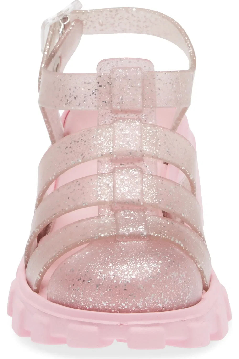 Детские сандалии платформа на толстой подошве Megan Mini Melissa, Pink/Glitter Pink — фото 4