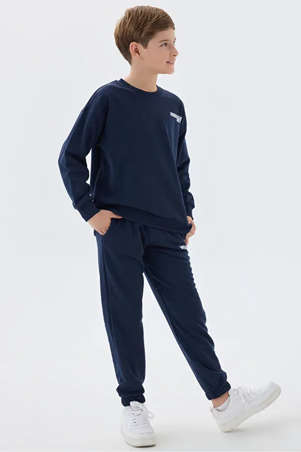 Детский спортивный костюм для мальчиков с принтом Rolypoly, Navy Blue