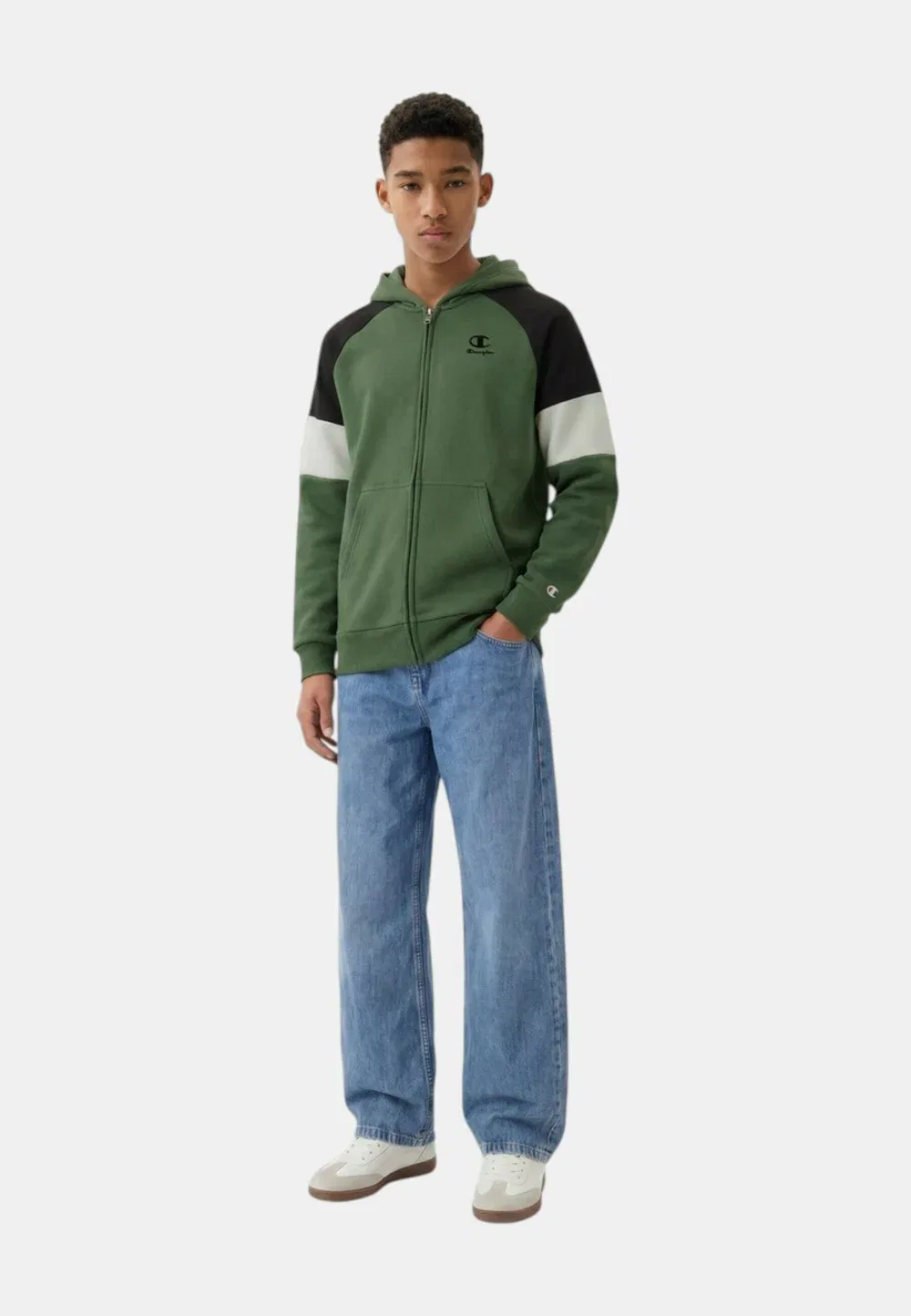 Felpa zip cappuc ho ful zip sweat col gs548 - толстовка на молнии Champion, Green