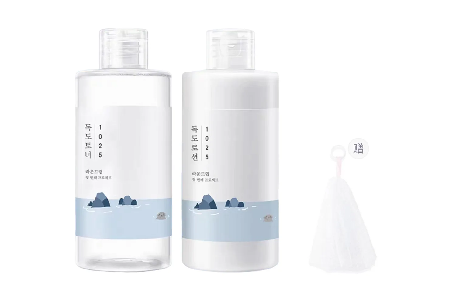 ROUND LAB Набор для ухода за кожей унисекс, Dokdo Watery Cleanser Box Comes with Foaming Nets — фото 3