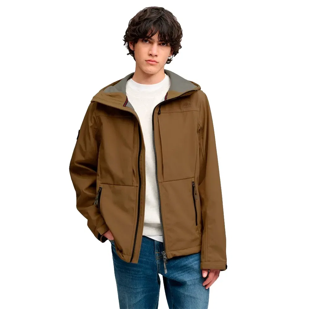 Мужская куртка с капюшоном Superdry Softshell Trekker, Brown