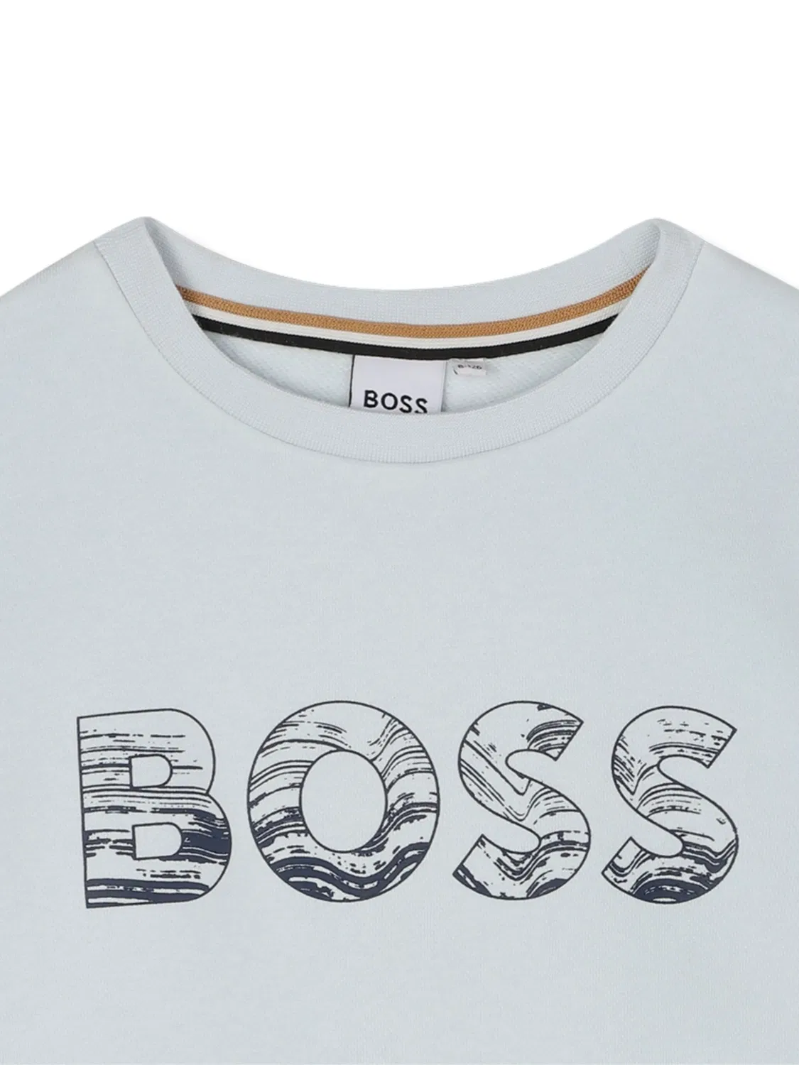 BOSS Свитшот с логотипом цвета светло-голубой — фото 2