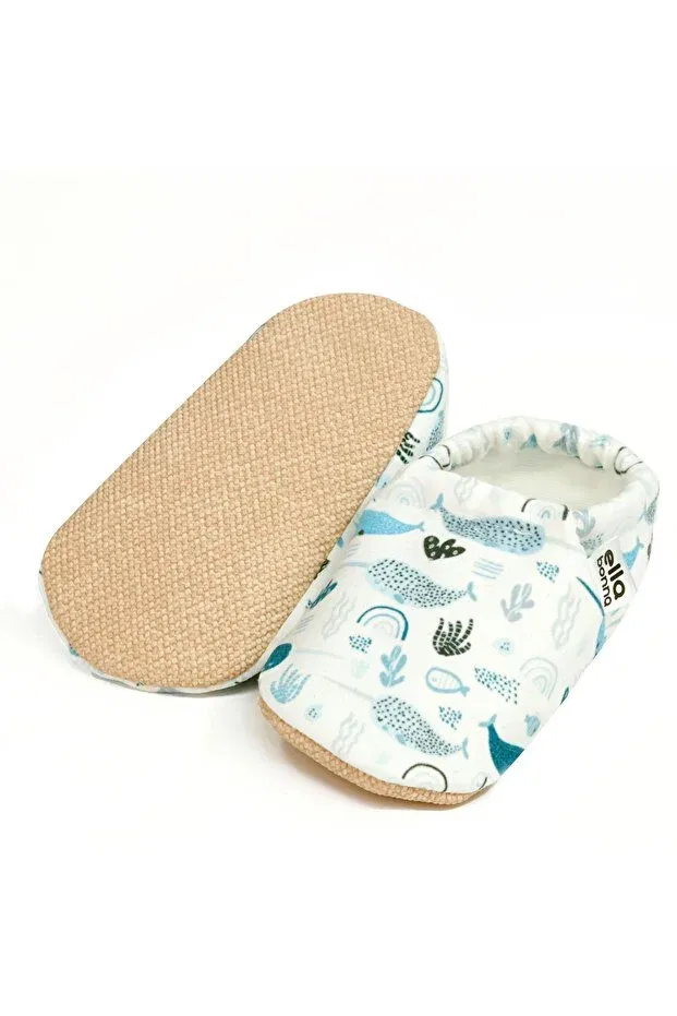 Детские пинетки с принтом Non-Slip Sole Unicorn Fish Baby Booties Ella Bonna, Swordfish — фото 3