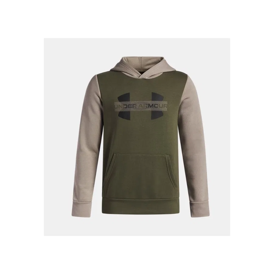Детский худи с капюшоном Rival Fleece Colorblock Graphic Under Armour, Черный