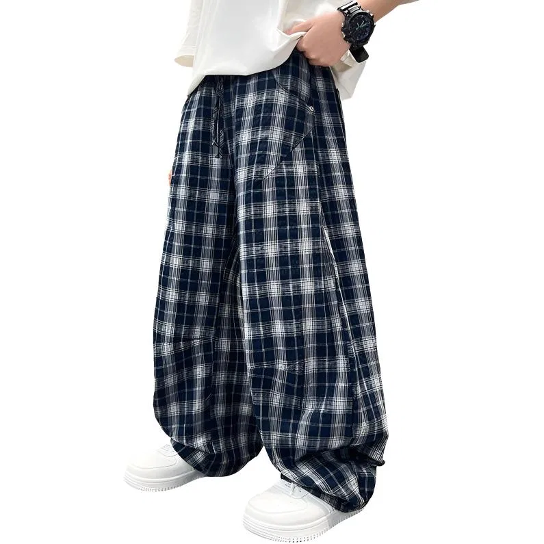 Детские трикотажные спортивные штаны с принтом, Navy Blue, TNTX