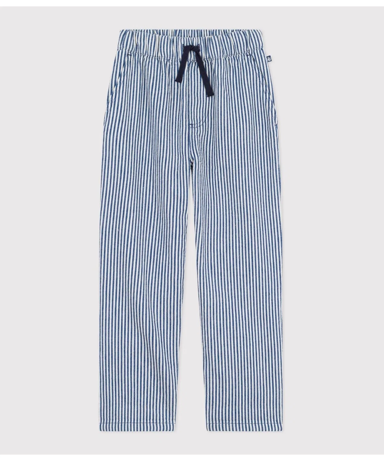 Детские брюки из сизаля с полосатым принтом PETIT BATEAU, Бело-синие — фото 4