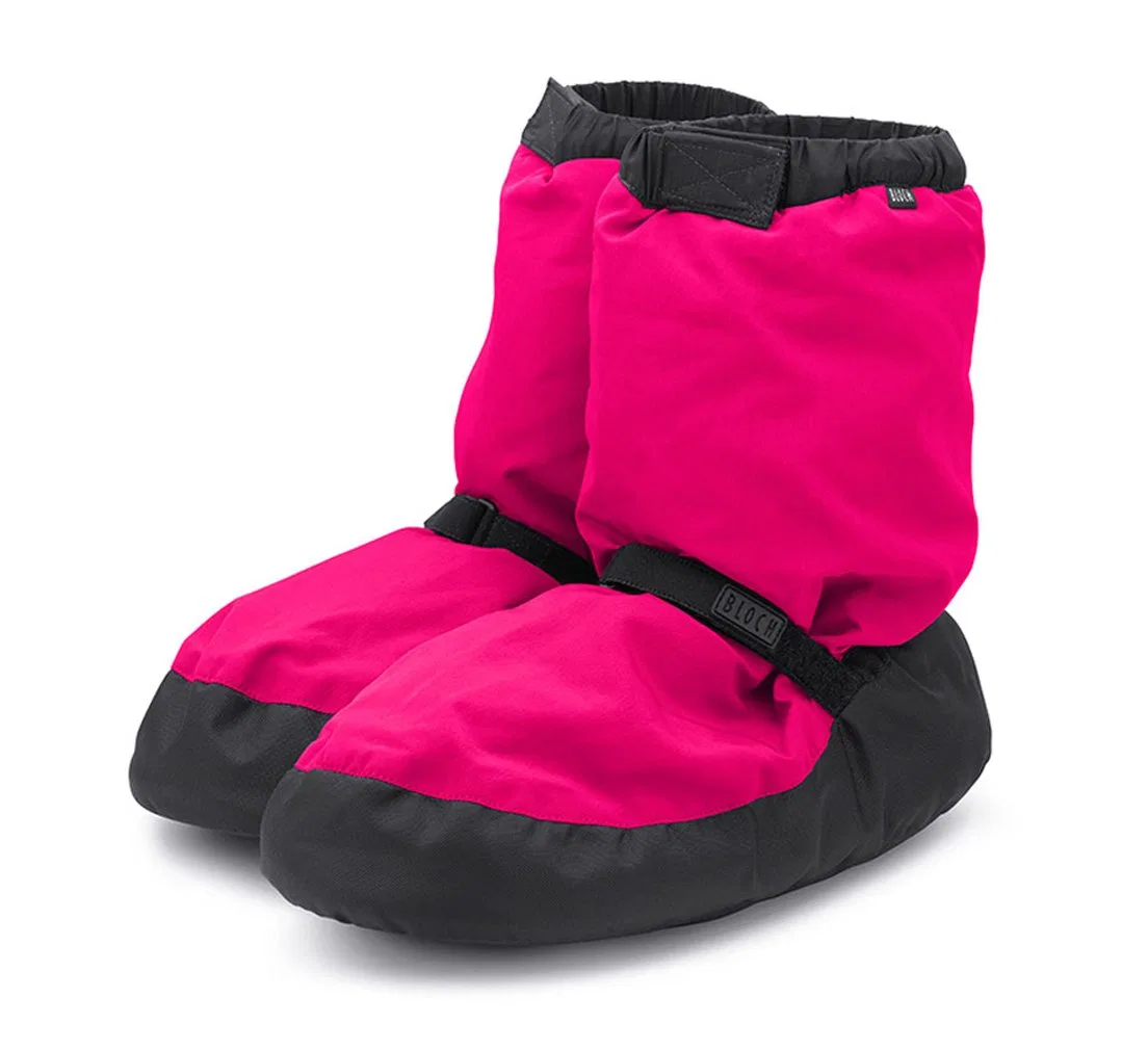 Детские тапочки для девочек с закрытым носком Warm Up Bootie Bloch, Fluorescent Pink