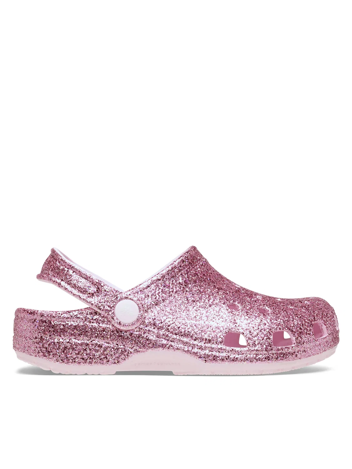 Шлепанцы для девочки Classic Chunky Glitter Clog Crocs, розовый
