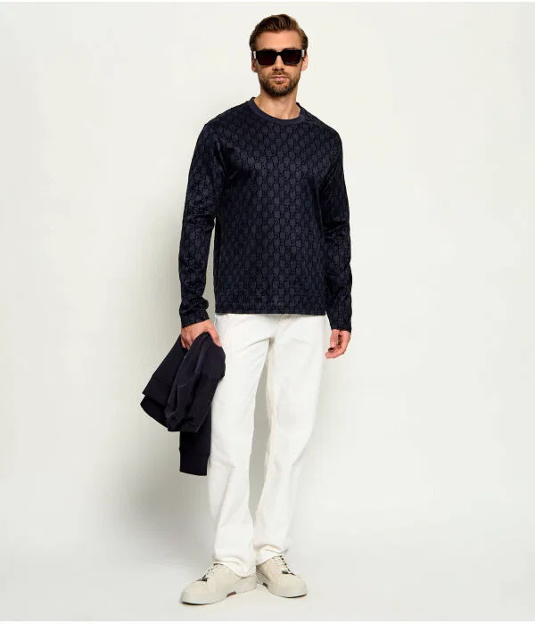 Мужской лонгслив Emporio Armani, Blu Marino — фото 2