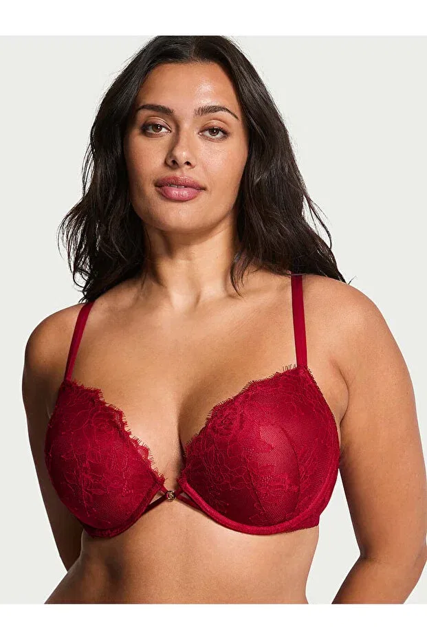 Женский бюстгальтер кружевной Rose lace Victoria'S Secret, Bright Red