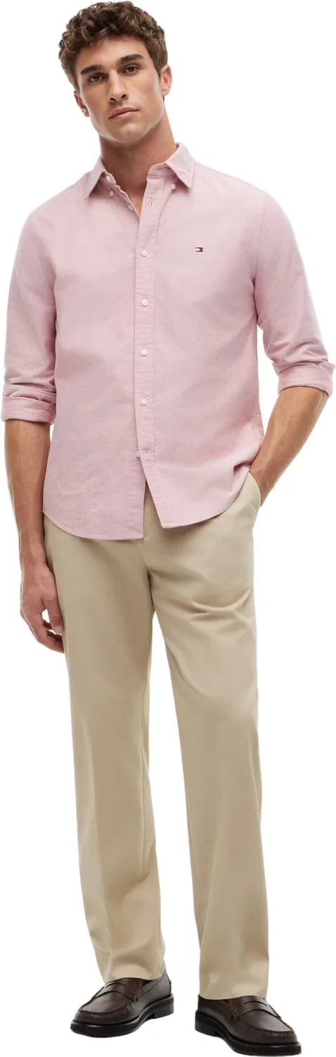 Мужская рубашка с длинным рукавом Oxford Tommy Hilfiger, Red (Medium Red) — фото 4