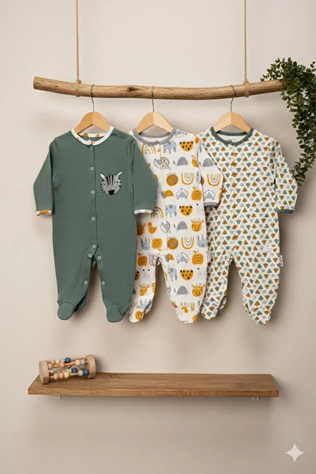 Детский комбинезон для сна с принтом Simurg Baby, Multicolor