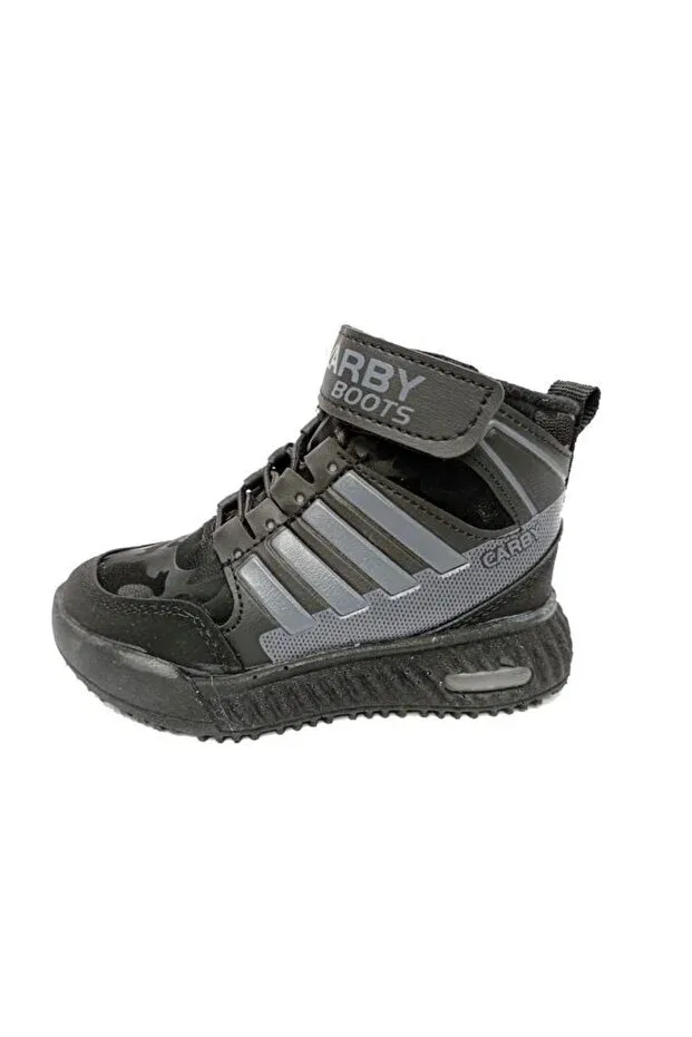 Детские ботинки для девочек с принтом Carby 2021-b baby sneakers boots black smoke Caprito, Black — фото 3