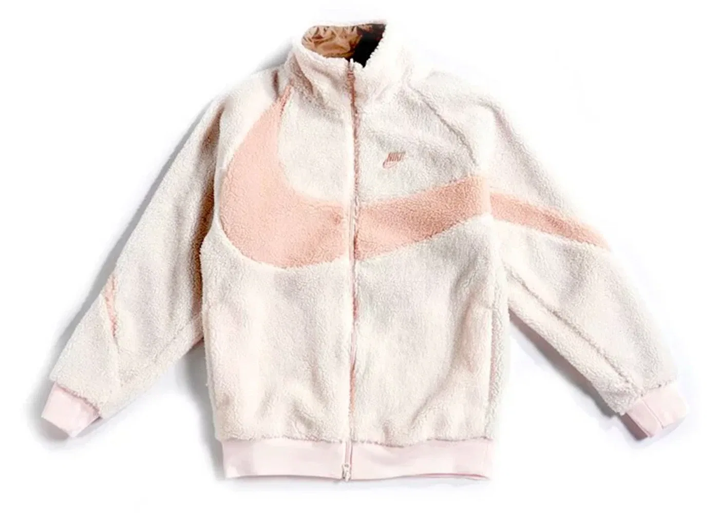 Мужская куртка с двусторонним дизайном Nike Big Swoosh Reversible Boa Jacket, Light Soft Pink