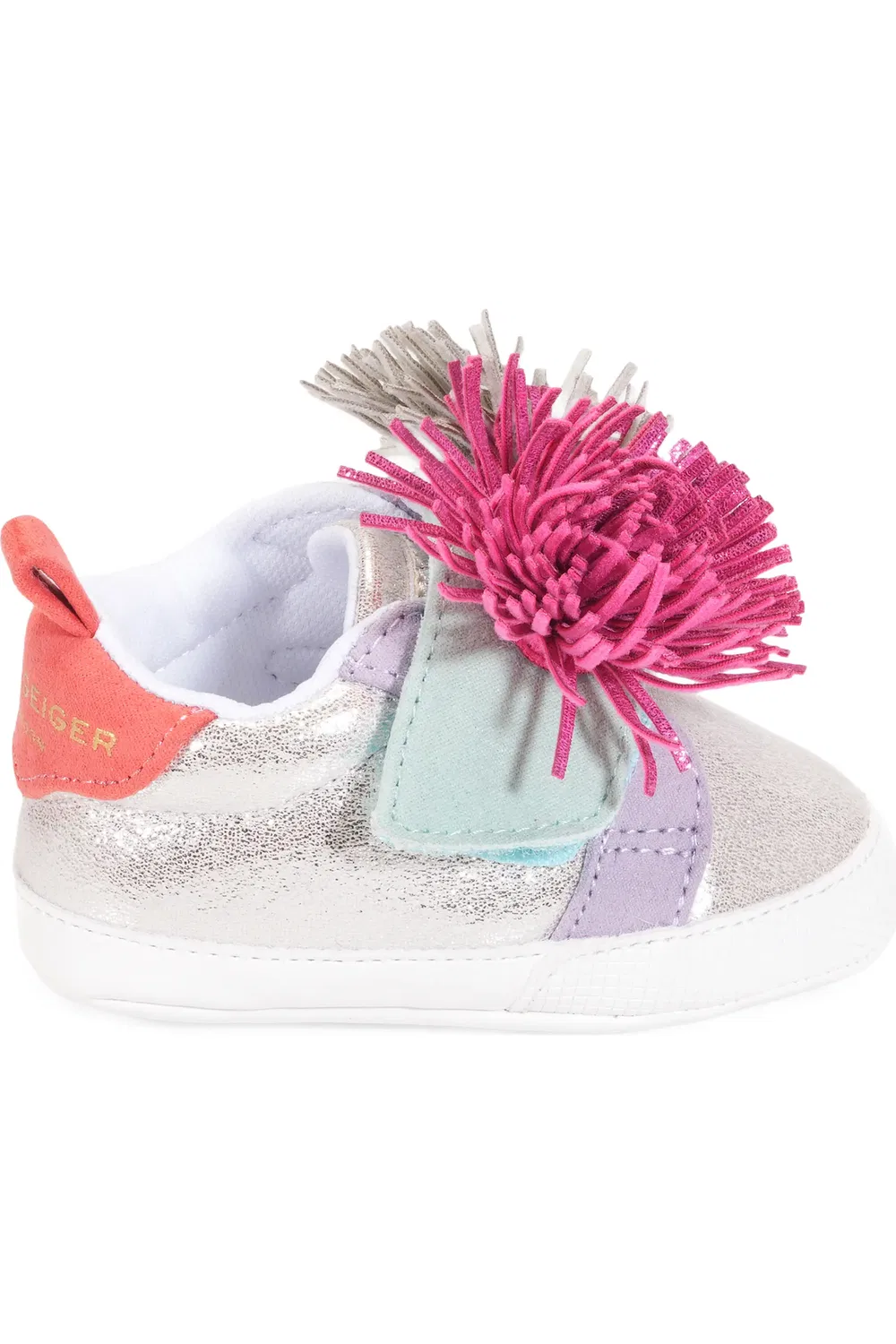 Детские сандалии с блестящей отделкой Laney Kurt Geiger London, Silver Multi — фото 2