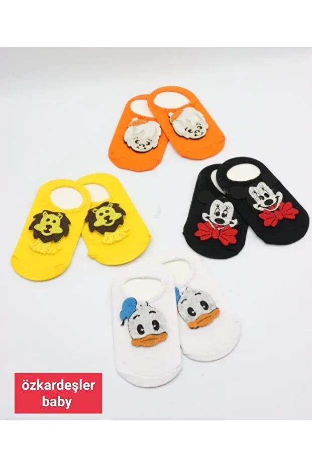 Детские носки для девочек с балетками Özkardeşler Baby, White Orange Yellow Black