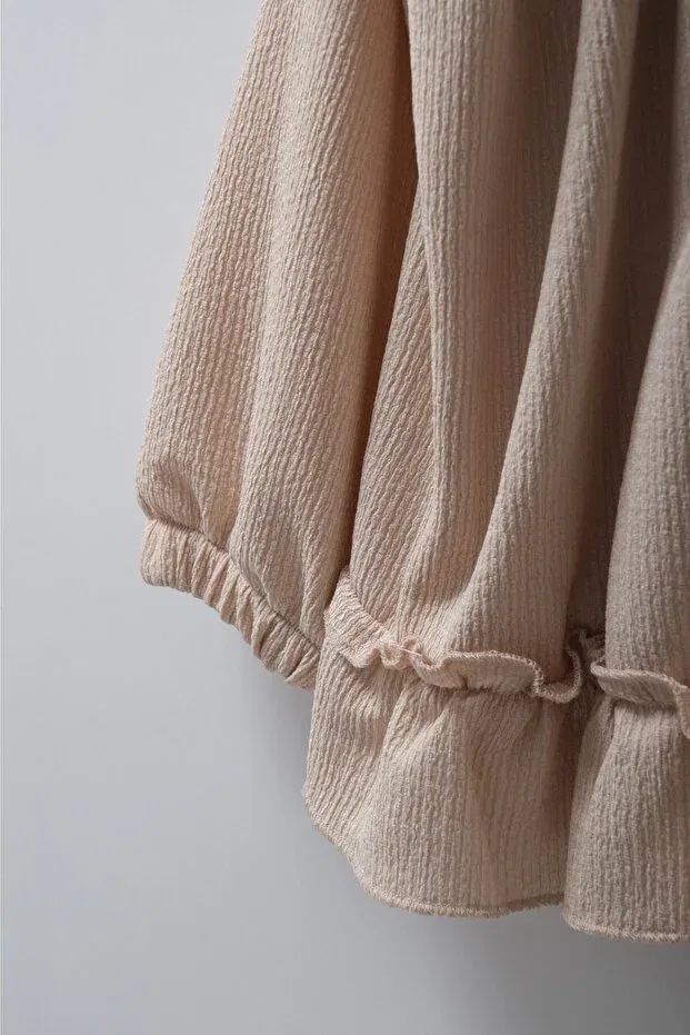 Детское платье для девочек хлопковое Womi Kids, Beige — фото 3