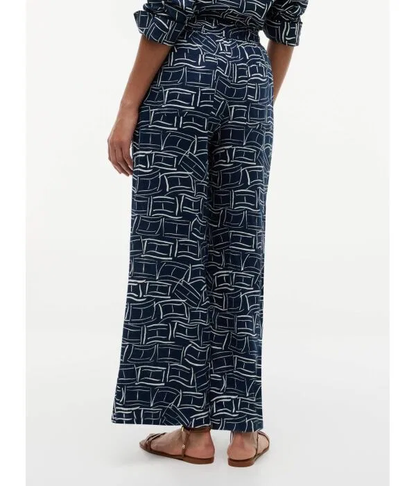 Женские брюки из льна Relaxed Fit Tommy Hilfiger, Blu Marino — фото 3