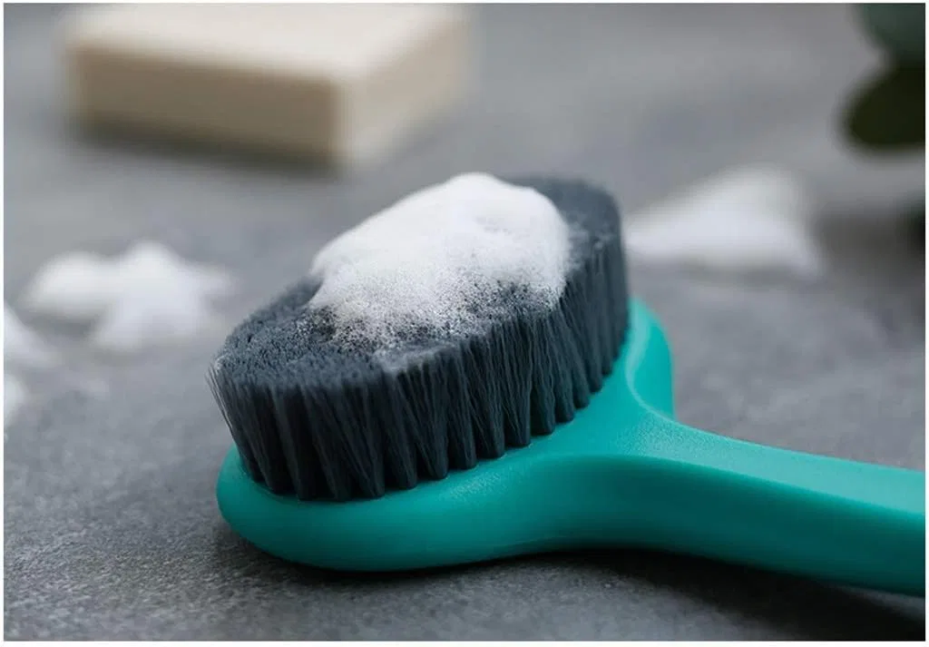 Щетка для тела с длинной ручкой, WYRKYP, Зеленая, 36x11 см — фото 4