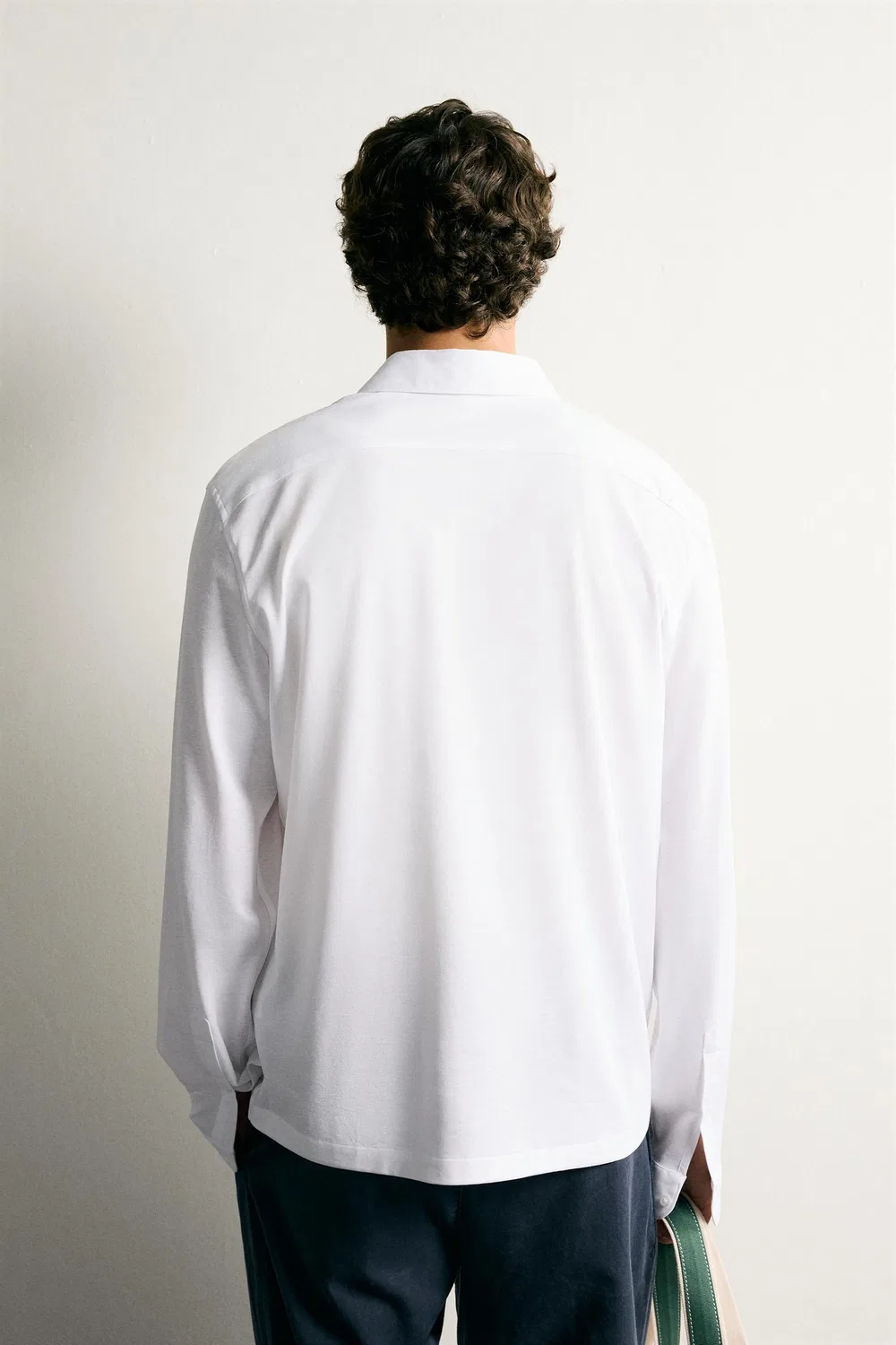 Мягкая рубашка-поло стандартного кроя ZARA, White — фото 3