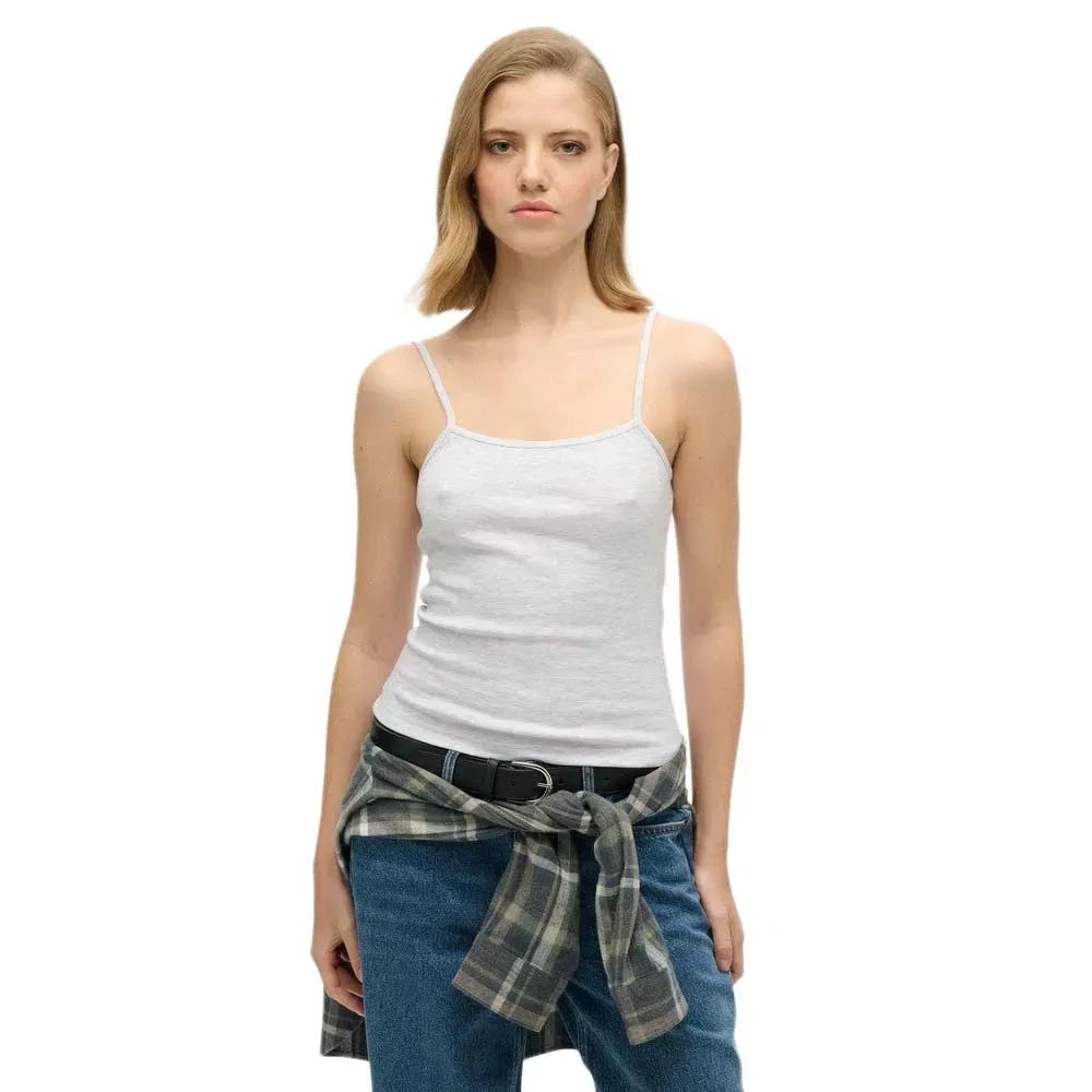Майка без рукавов Fine Rib Cami Superdry, серый