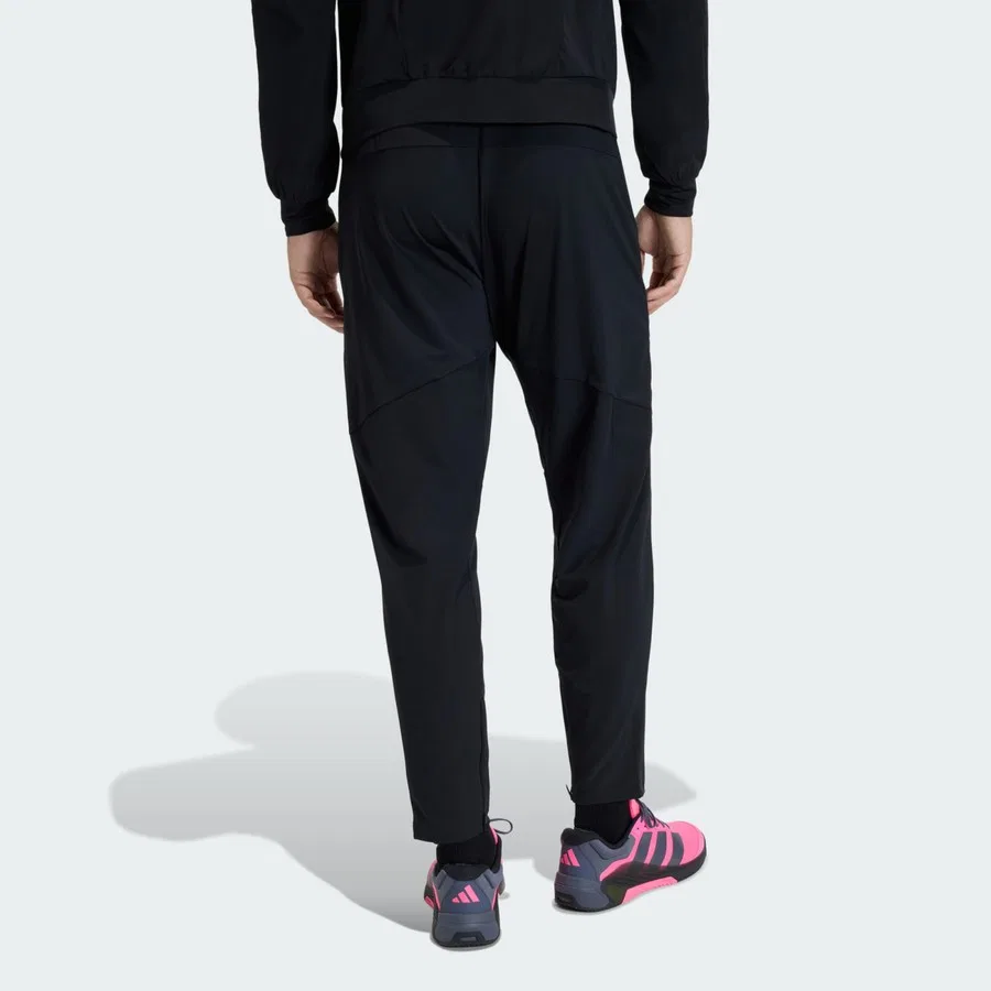 Спортивные штаны с зауженным кроем и шнурком, модель D4T Workout Pants, adidas, Черный — фото 2