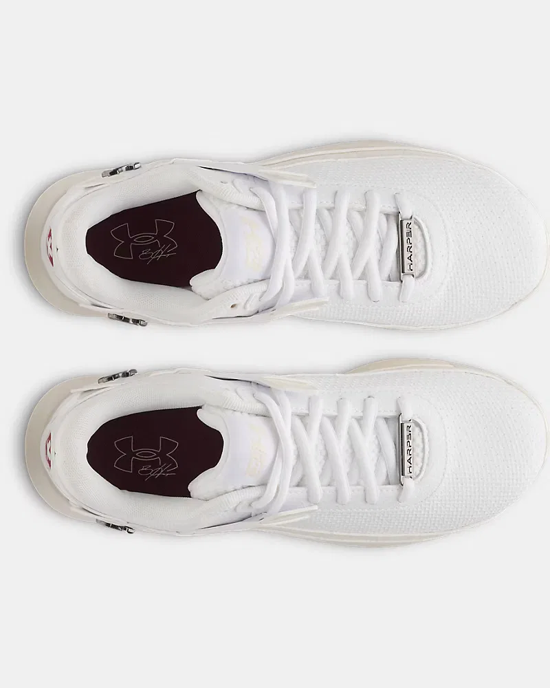 Бейсбольные бутсы для мальчиков с шипованной подошвой TPU Harper 10 TPU Jr UnderArmour, White/Stone — фото 3