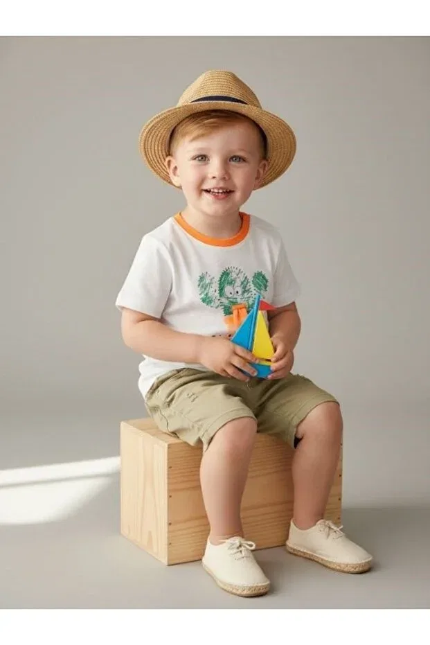 Детское для мальчиков футболка с принтом хлопковая Zekids, White — фото 2