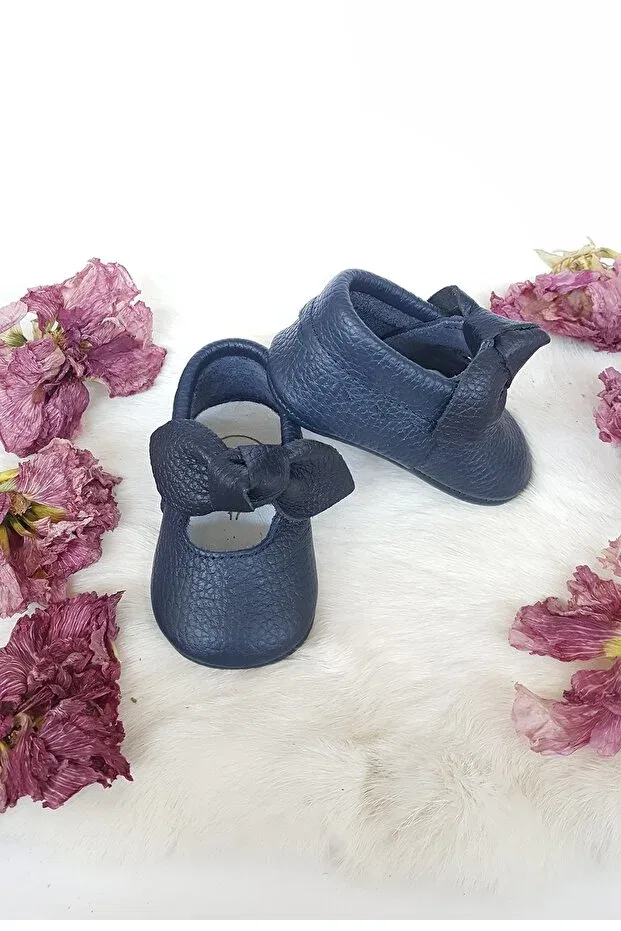 Детские мокасины без каблука Hodore, Navy Blue — фото 4