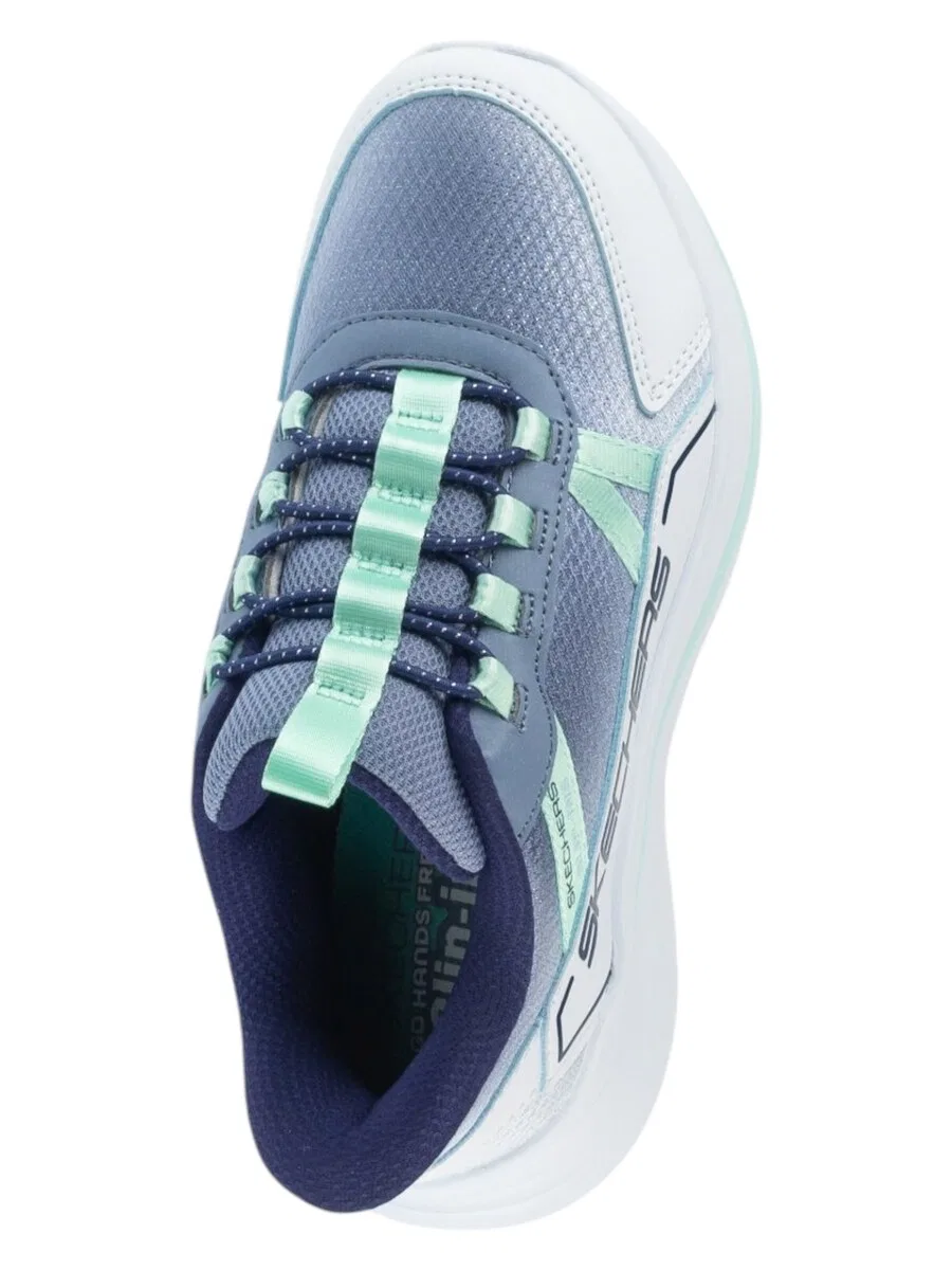 Кроссовки SKECHERS 'Slip-ins Wave 92-Sparkle Sprint' синего цвета — фото 4