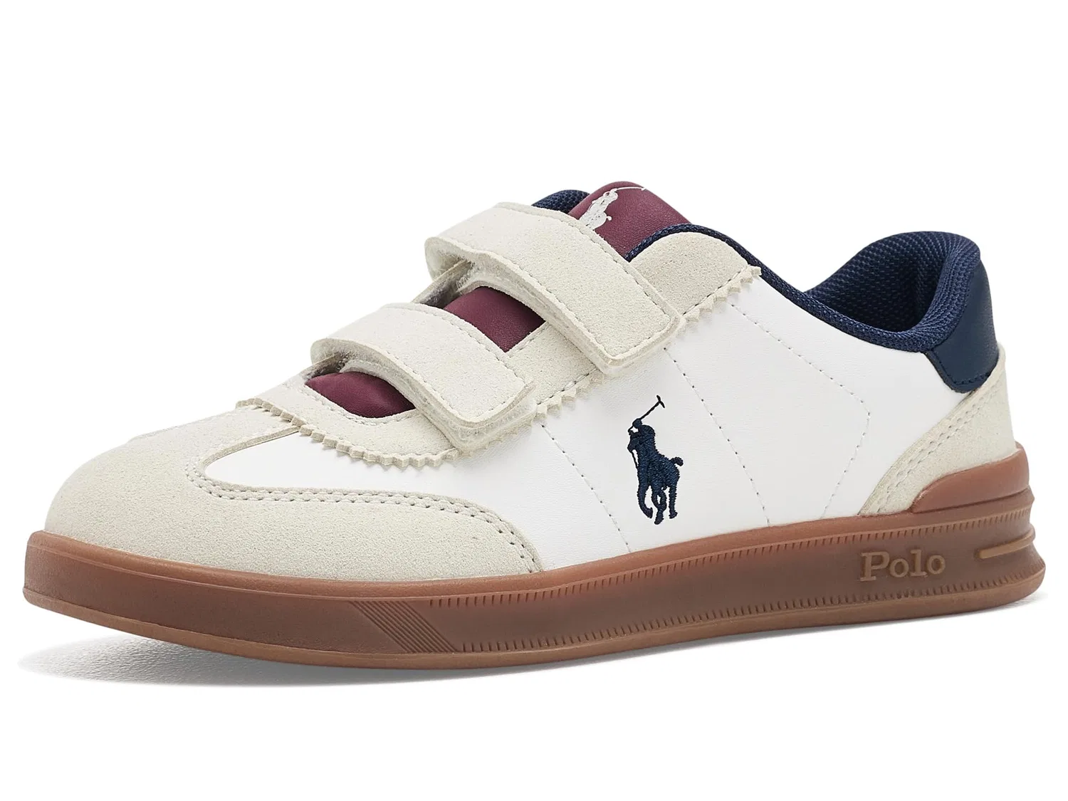 Кроссовки Hollis EZ (для малышей и маленьких детей) Polo Ralph Lauren Kids, Paperwhite/Hunter Green/Navy
