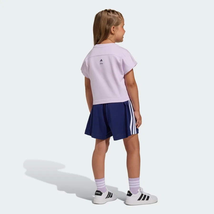 Комплект футболки и шорт с принтом Disney Frozen Sportswear JZ3578 adidas, Лавандовый — фото 2