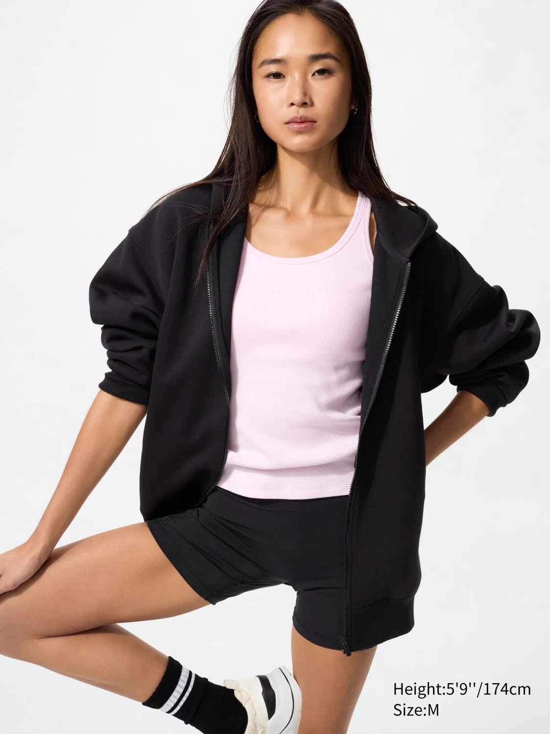 Шорты Uniqlo, велосипедные, эластичные спортивные, черный