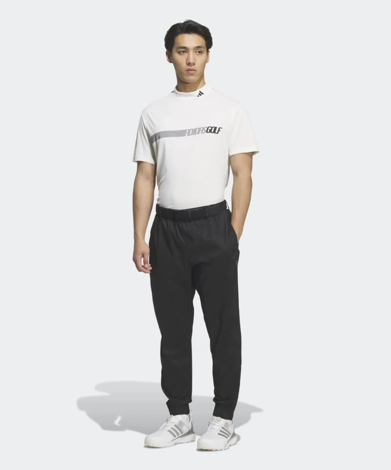 Мужские лонгслив-брюки для гольфа с принтом, модель Long Windpants, Adidas, Black — фото 4